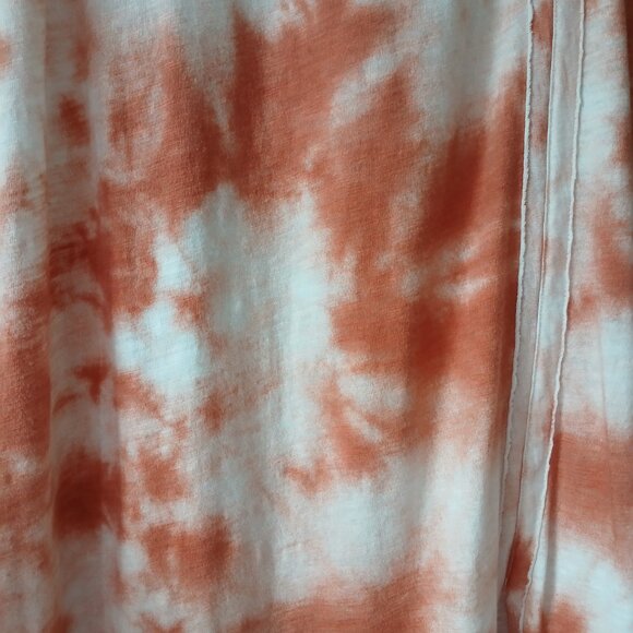 Gianni Bini Women's Size Small Maxi Sleeveless Dress Tye Dye Orange 100% Cotton - Picture 15 of 15